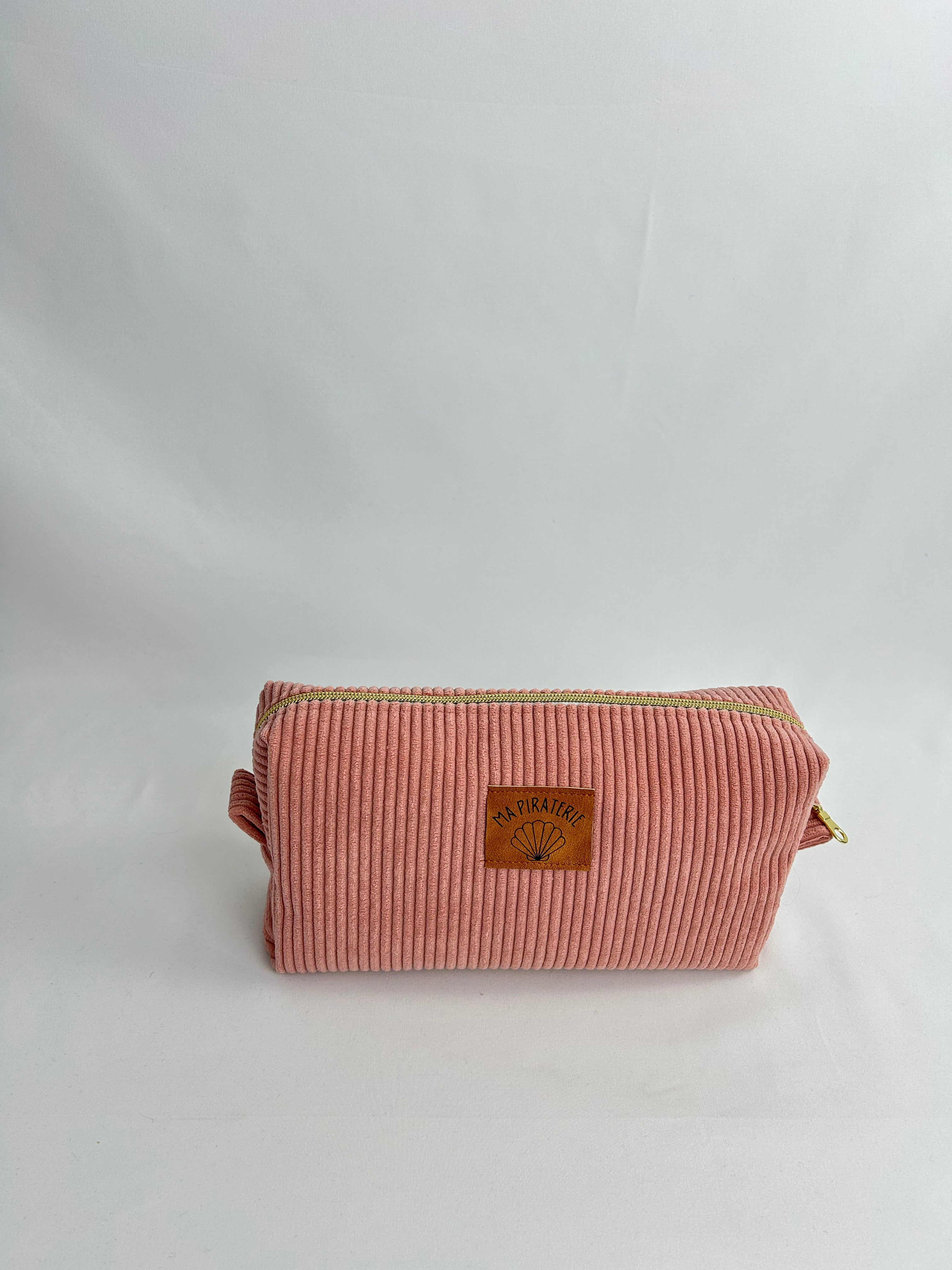 Trousse à maquillage vieux rose