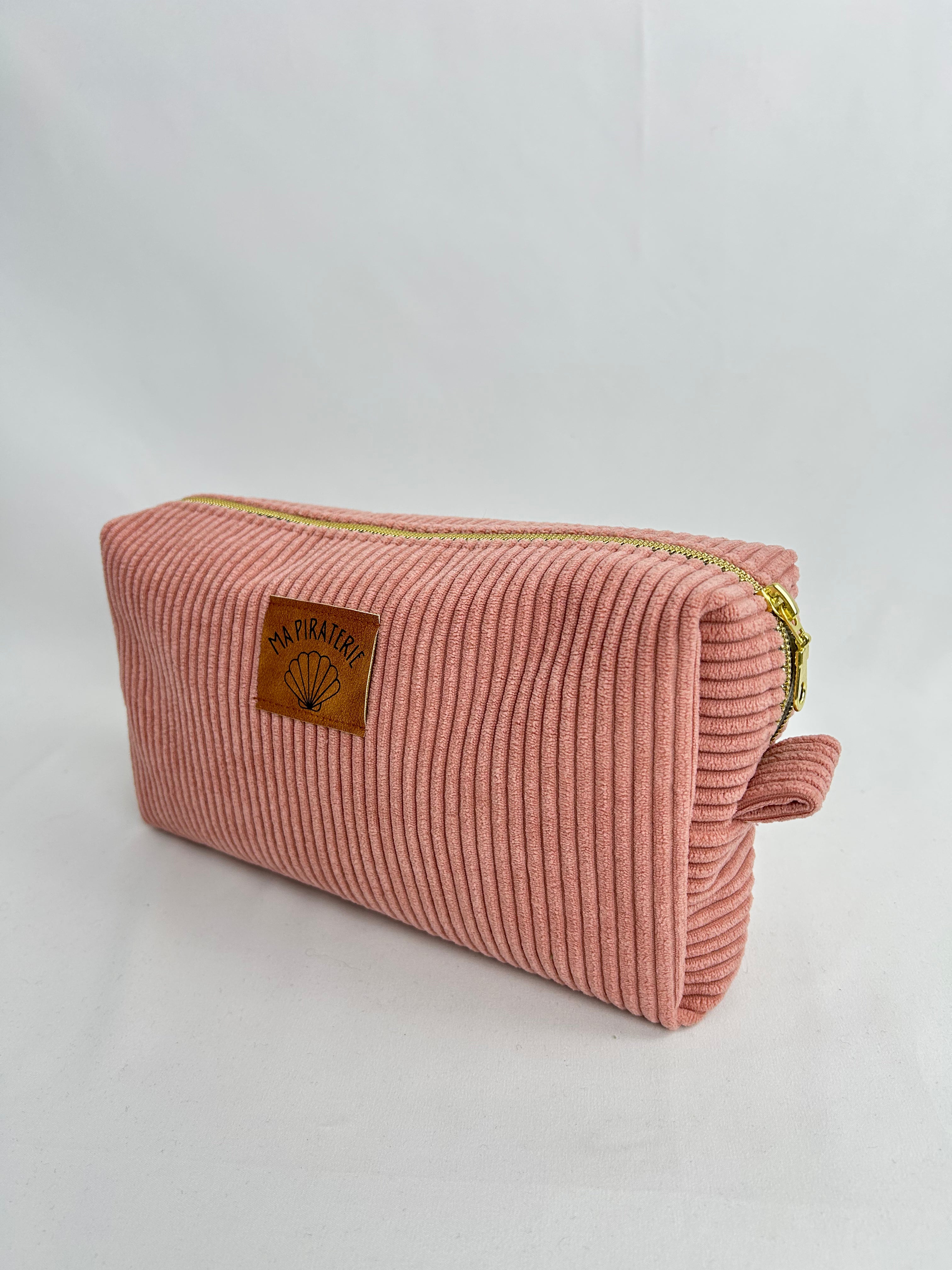 Trousse à maquillage vieux rose