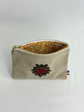 Pochette plate beige