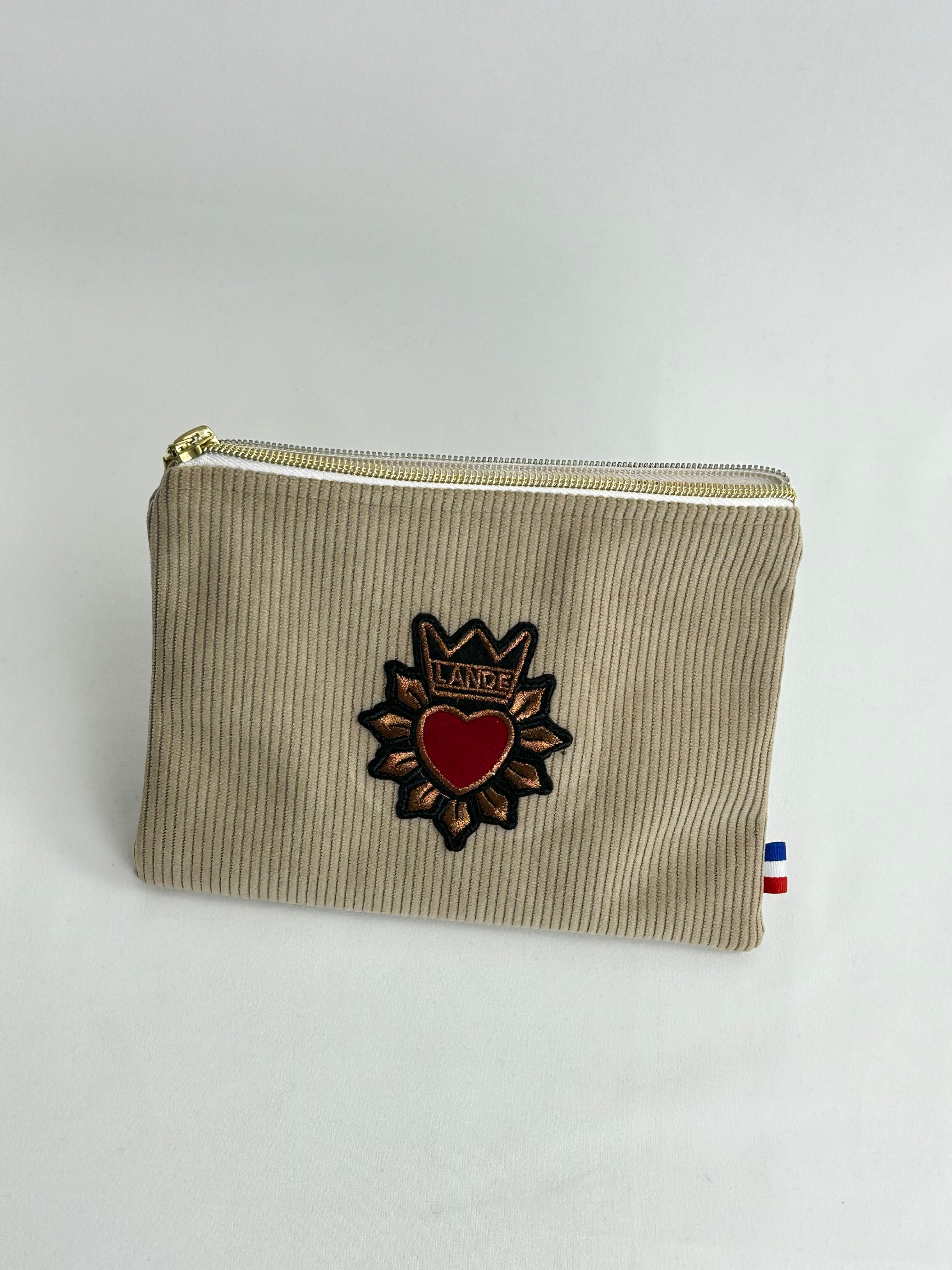 Pochette plate beige