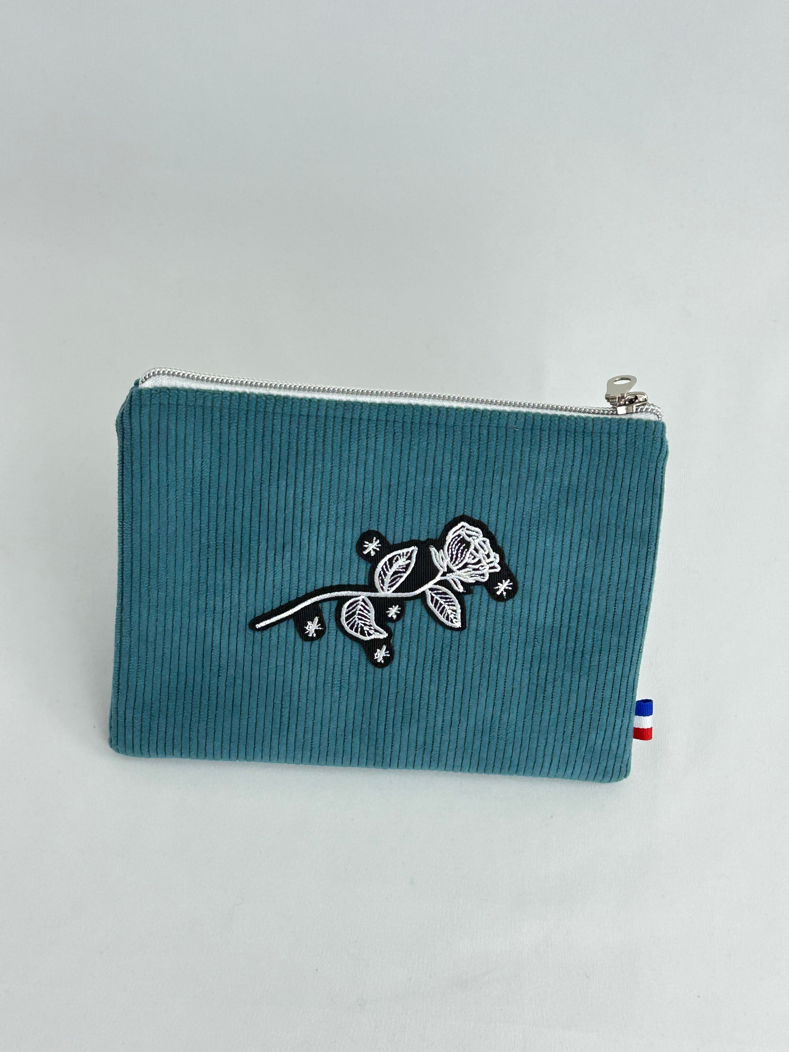Pochette plate bleu lagoon