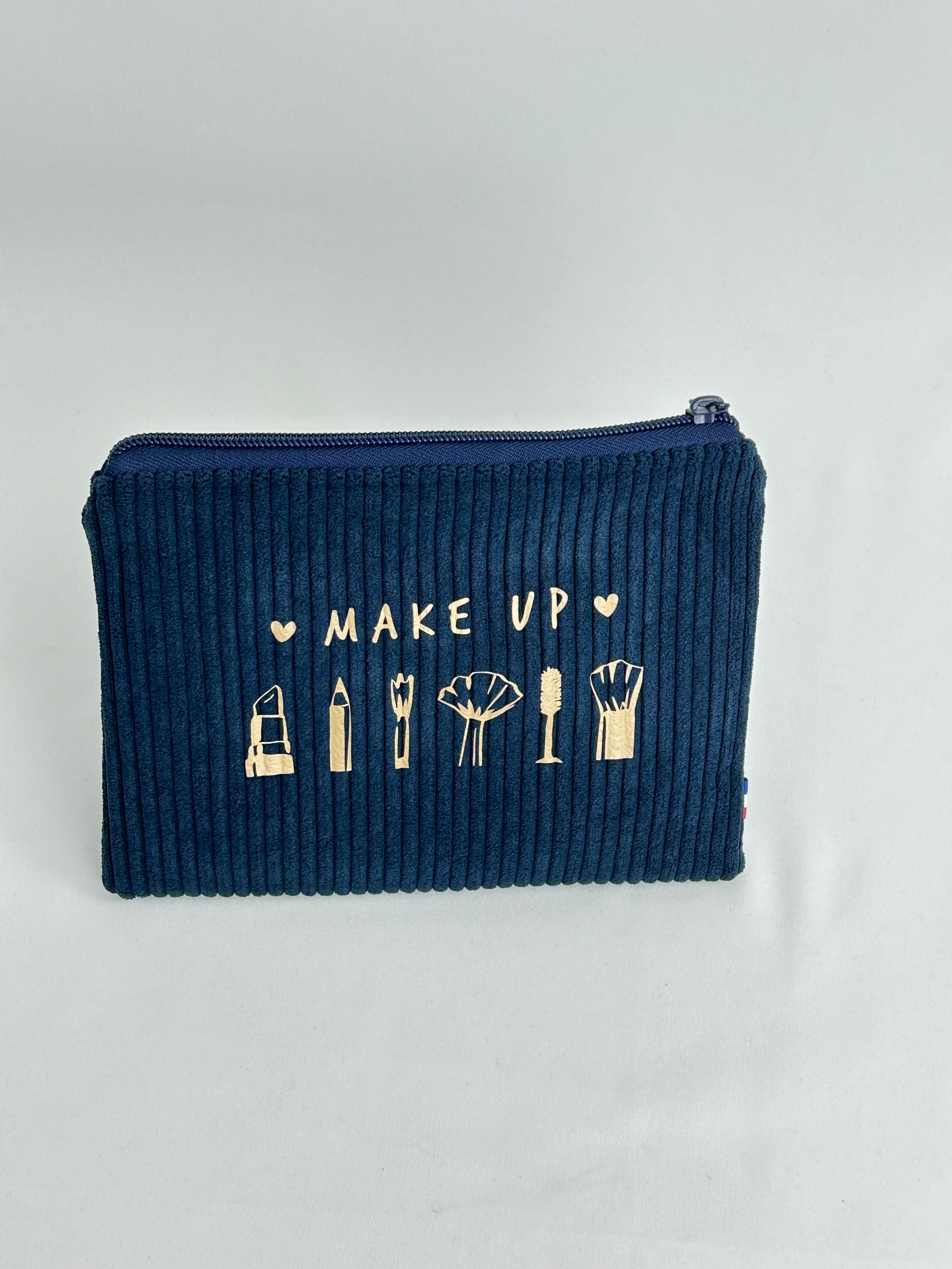 Pochette plate bleu marine