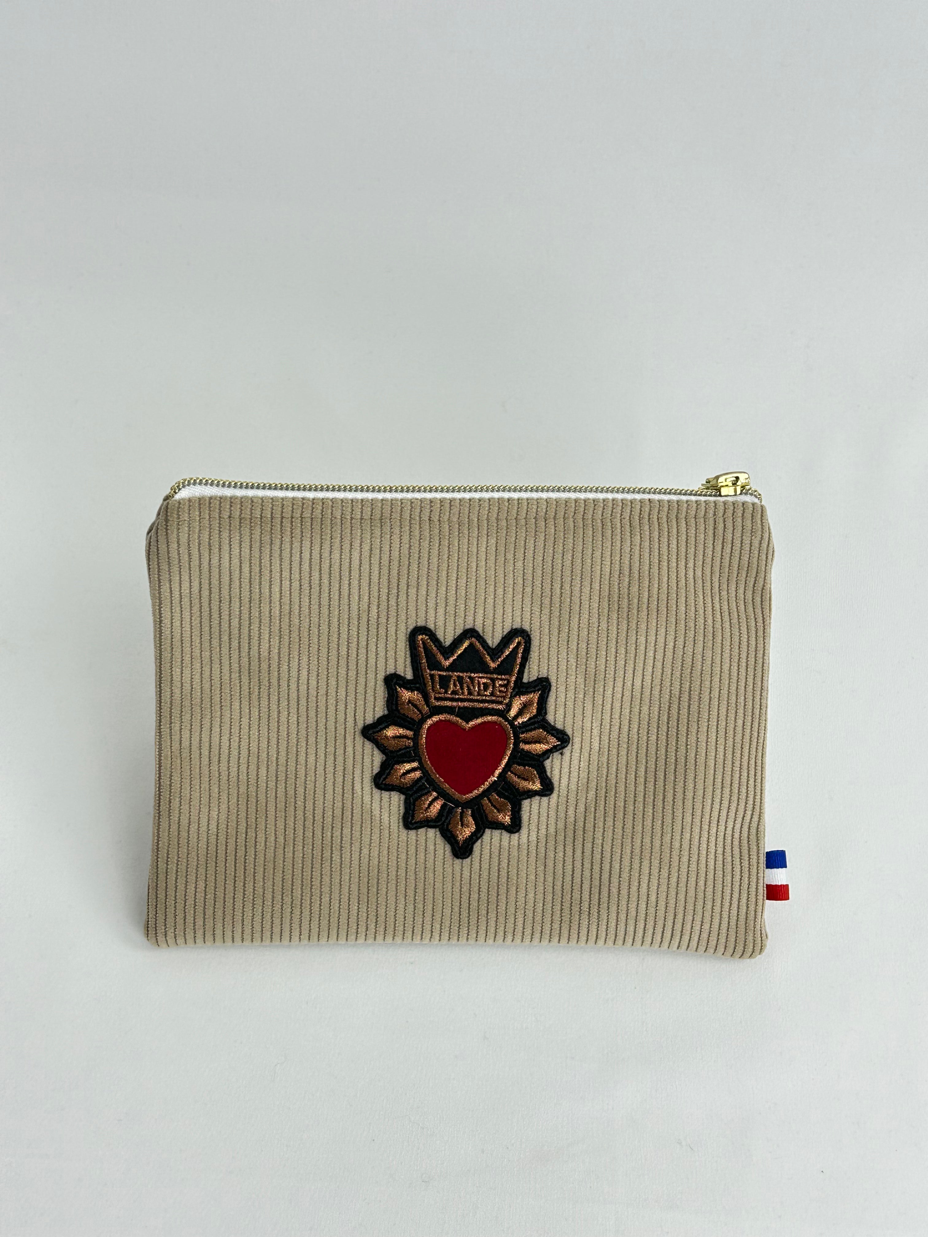 Pochette plate beige